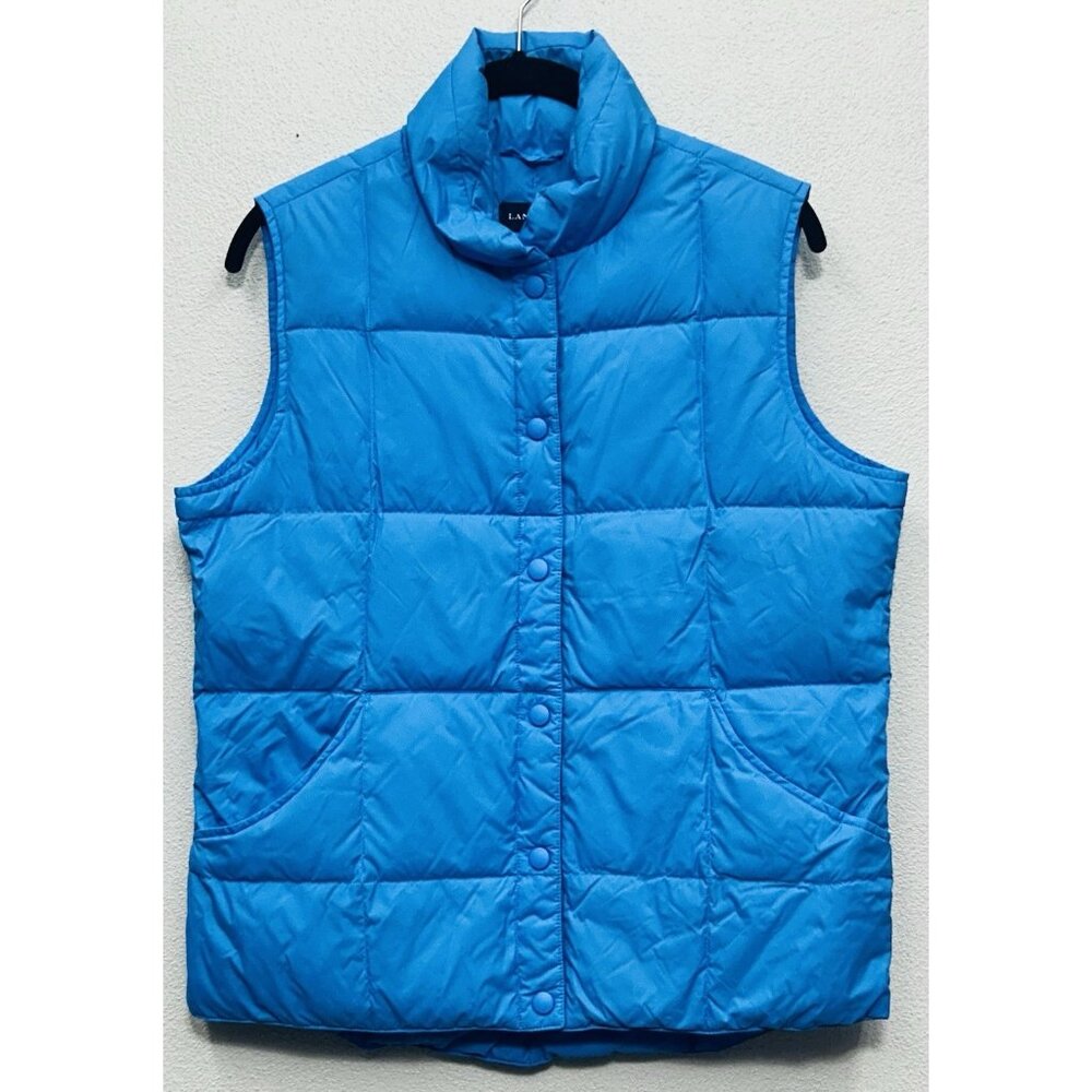 Lands' End Bright Blue Quilted Puffer Vest